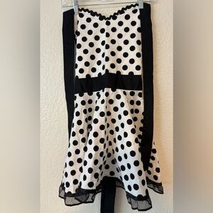 Elegant Black and White Polka Dot apron